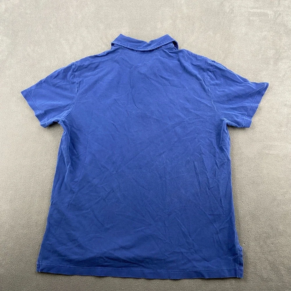Polo Ralph Lauren Polo Shirt Mens Large Blue Featherweight Mesh Performance Slit